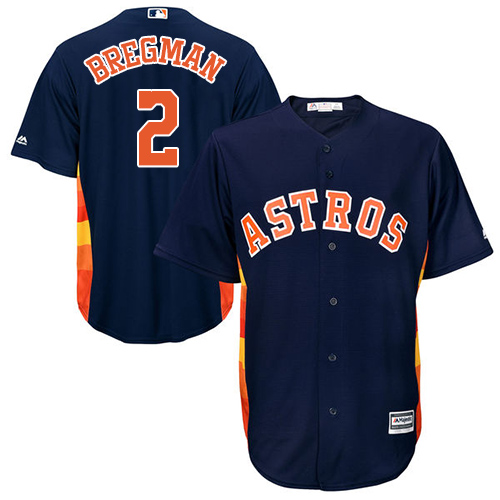 Astros #2 Alex Bregman Navy Blue New Cool Base Stitched MLB Jersey